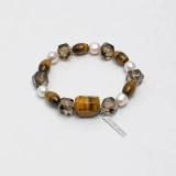 Janus Anchor January Birth Month Bracelet - Tiger's Eye, Smoky Quartz & Freshwater Pearl Gift for Women Janus Anchor January Birth Month Bracelet - Tiger's Eye, Smoky Quartz & Freshwater Pearl Gift for Women