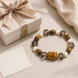 Janus Anchor January Birth Month Bracelet - Tiger's Eye, Smoky Quartz & Freshwater Pearl Gift for Women (6) Janus Anchor January Birth Month Bracelet - Tiger's Eye, Smoky Quartz & Freshwater Pearl Gift for Women (6)