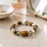 Janus Anchor January Birth Month Bracelet - Tiger's Eye, Smoky Quartz & Freshwater Pearl Gift for Women (8) Janus Anchor January Birth Month Bracelet - Tiger's Eye, Smoky Quartz & Freshwater Pearl Gift for Women (8)