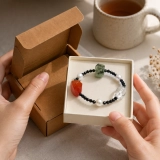 July Solstice Ember Birth Month Bracelet – Red Agate, Black Tourmaline, Prehnite, Clear Quartz & Pearl (3)