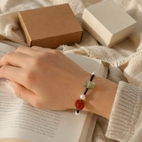 July Solstice Ember Birth Month Bracelet – Red Agate, Black Tourmaline, Prehnite, Clear Quartz & Pearl (8)