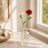 June Birth Flower Handmade Glass Rose & Honeysuckle Set – 2 Stem Birthday Gift (4)