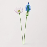 Handmade July Birth Flower Glass Set – Water Lily & Larkspur, 2 Stems (3) Handmade July Birth Flower Glass Set – Water Lily & Larkspur, 2 Stems (3)