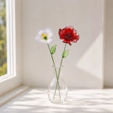 August Birth Flower Handmade Glass Gladiolus & Poppy Set – 2-Stem Birthday Gift (5) August Birth Flower Handmade Glass Gladiolus & Poppy Set – 2-Stem Birthday Gift (5)