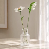 Handmade glass May birth flower set with camellia and white lily of the valley stems (6)