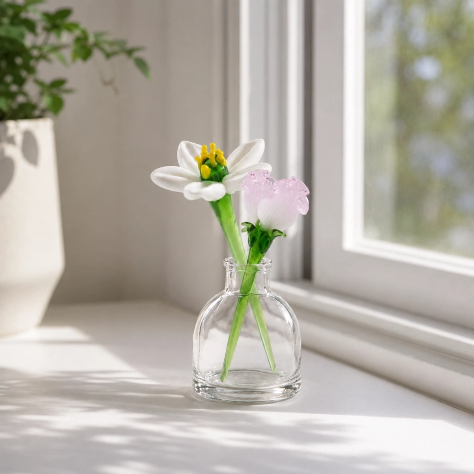 Mini Daisy & Sweet Pea Glass Vase Arrangement for April Birthdays – 3-Piece Set (5) Mini Daisy & Sweet Pea Glass Vase Arrangement for April Birthdays – 3-Piece Set (5)