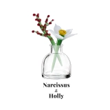 Mini December White Narcissus & Holly Glass Vase Set – Handmade 3-Piece Keepsake (6) Mini December White Narcissus & Holly Glass Vase Set – Handmade 3-Piece Keepsake (6)