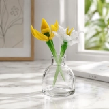 Mini March Flower Vase – Handmade Glass Yellow Jonquil & White Narcissus, 3-Piece Set (7) Mini March Flower Vase – Handmade Glass Yellow Jonquil & White Narcissus, 3-Piece Set (7)