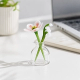 Mini May Glass Flower Vase – Handmade Camellia & Lily of the Valley, 3-Piece Set (2)