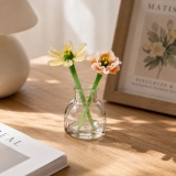 Mini November Chrysanthemum & Peony Glass Vase – Handmade 3-Piece Keepsake (5) Mini November Chrysanthemum & Peony Glass Vase – Handmade 3-Piece Keepsake (5)
