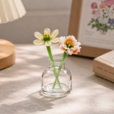 Mini November Chrysanthemum & Peony Glass Vase – Handmade 3-Piece Keepsake (6) Mini November Chrysanthemum & Peony Glass Vase – Handmade 3-Piece Keepsake (6)