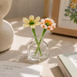 Mini November Chrysanthemum & Peony Glass Vase – Handmade 3-Piece Keepsake (7)