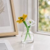 Mini October Marigold & White Cosmos Vase Arrangement – Handmade 3-Piece Set (6) Mini October Marigold & White Cosmos Vase Arrangement – Handmade 3-Piece Set (6)