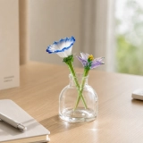 Mini Aster & Morning Glory Glass Vase – 3-Piece September Keepsake (4) Mini Aster & Morning Glory Glass Vase – 3-Piece September Keepsake (4)