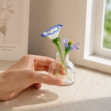 Mini Aster & Morning Glory Glass Vase – 3-Piece September Keepsake (7) Mini Aster & Morning Glory Glass Vase – 3-Piece September Keepsake (7)