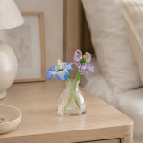 Mini Handmade Glass Violet & Iris Vase for February Birthdays – 3-Piece Set (4)