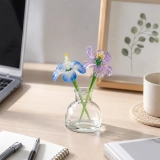 Mini Handmade Glass Violet & Iris Vase for February Birthdays – 3-Piece Set (5) Mini Handmade Glass Violet & Iris Vase for February Birthdays – 3-Piece Set (5)