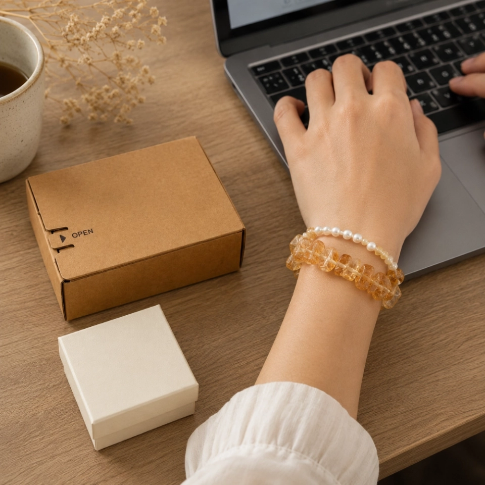 November Sunlit Grace Birthstone Bracelet – Brazilian Citrine, Freshwater Pearl & Citrine Chip Gift for Her (4) November Sunlit Grace Birthstone Bracelet – Brazilian Citrine, Freshwater Pearl & Citrine Chip Gift for Her (4)