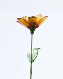November Birth Flower Chrysanthemum – Handmade Glass Sculpture with Golden Orange Petals, Elegant Autumn Gift (2)