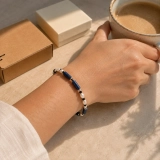 October Midnight Tourmaline Birthstone Bracelet – Black Tourmaline, Lapis Lazuli, Pearl & S925 Silver (5) October Midnight Tourmaline Birthstone Bracelet – Black Tourmaline, Lapis Lazuli, Pearl & S925 Silver (5)