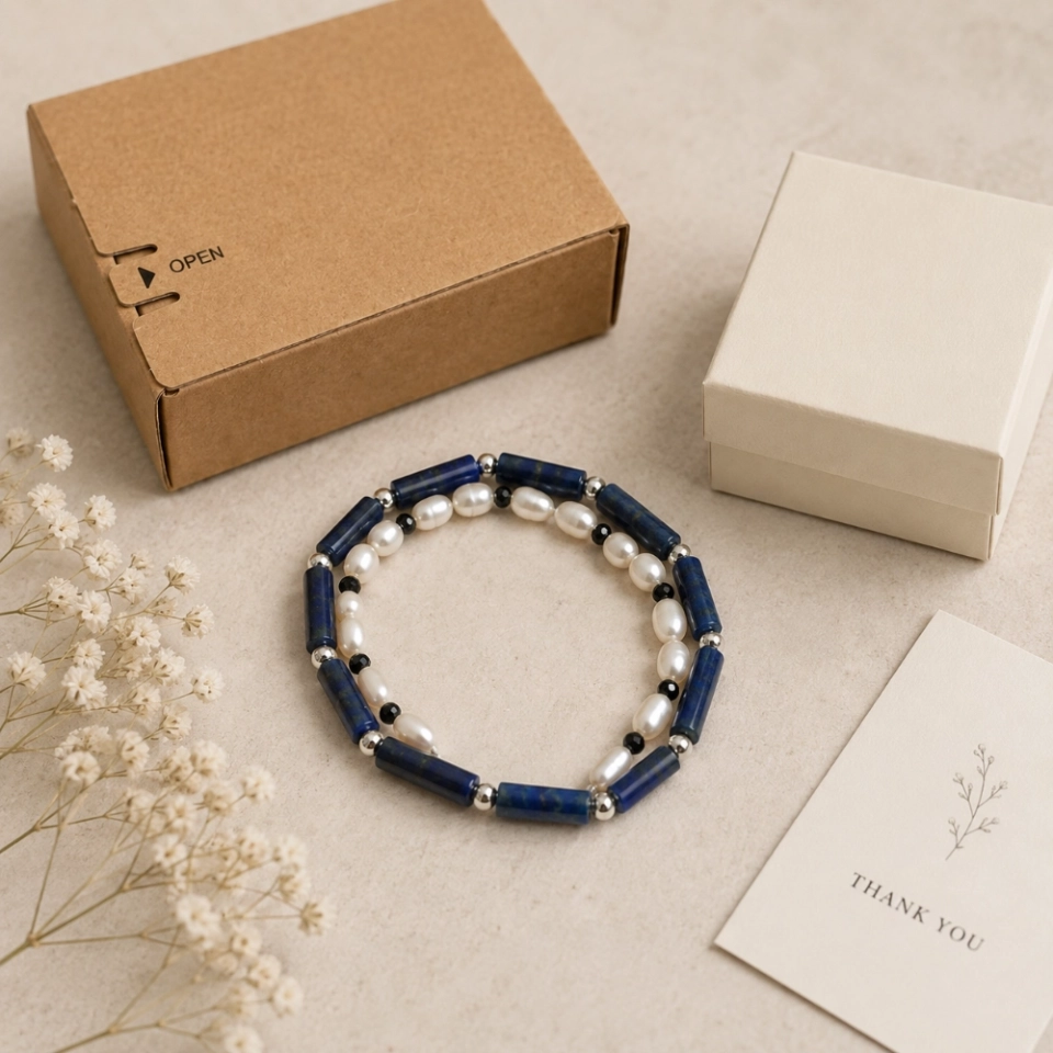 October Midnight Tourmaline Birthstone Bracelet – Black Tourmaline, Lapis Lazuli, Pearl & S925 Silver (6) October Midnight Tourmaline Birthstone Bracelet – Black Tourmaline, Lapis Lazuli, Pearl & S925 Silver (6)