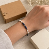 October Midnight Tourmaline Birthstone Bracelet – Black Tourmaline, Lapis Lazuli, Pearl & S925 Silver (8) October Midnight Tourmaline Birthstone Bracelet – Black Tourmaline, Lapis Lazuli, Pearl & S925 Silver (8)