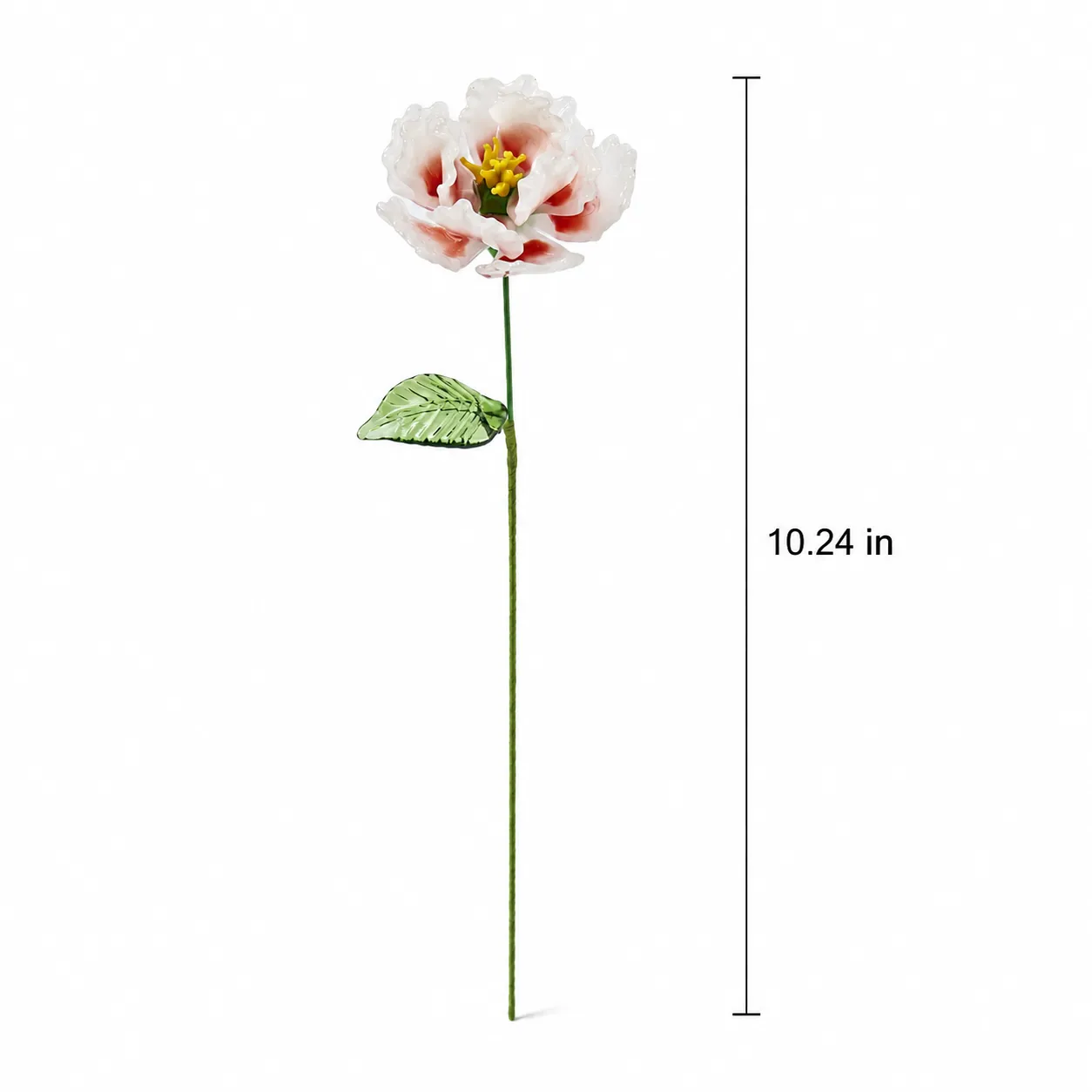 1024 inch handmade glass peony single stem decorative flower 1024 inch handmade glass peony single stem decorative flower