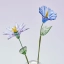 September Birth Flower Handmade Glass Aster & Morning Glory Set – 2-Stem Birthday Gift