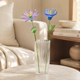 September Birth Flower Handmade Glass Aster & Morning Glory Set – 2-Stem Birthday Gift (7)