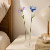 September Birth Flower Handmade Glass Aster & Morning Glory Set – 2-Stem Birthday Gift (8) September Birth Flower Handmade Glass Aster & Morning Glory Set – 2-Stem Birthday Gift (8)
