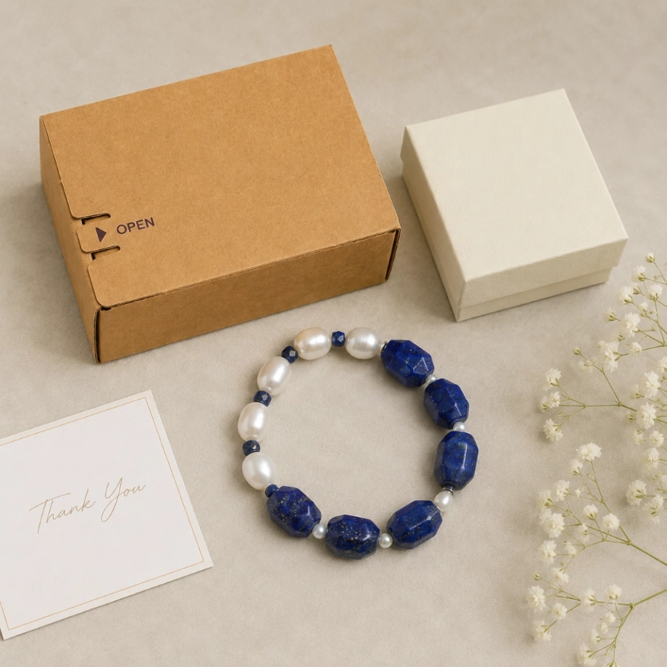 September Celestial Lapis Birth Month Bracelet – Lapis Lazuli, Freshwater Pearl & Blue Bead Gift for Her (2) September Celestial Lapis Birth Month Bracelet – Lapis Lazuli, Freshwater Pearl & Blue Bead Gift for Her (2)