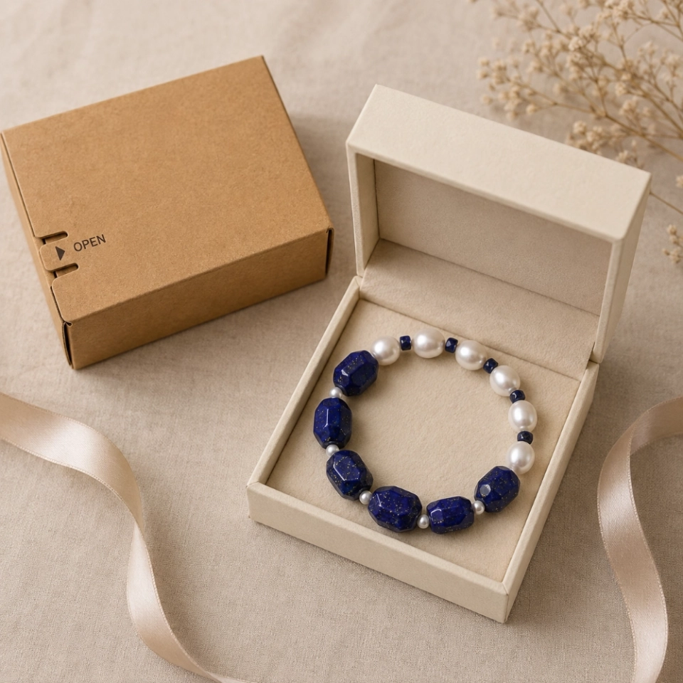 September Celestial Lapis Birth Month Bracelet – Lapis Lazuli, Freshwater Pearl & Blue Bead Gift for Her (4) September Celestial Lapis Birth Month Bracelet – Lapis Lazuli, Freshwater Pearl & Blue Bead Gift for Her (4)