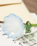 September Birth Flower Morning Glory – Handmade Glass Bloom with Dawn-Inspired Colors, Romantic Keepsake Gift (3)