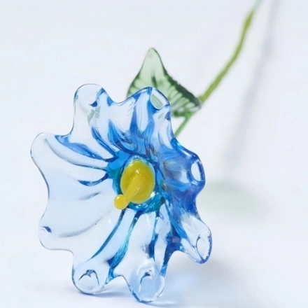 The Blue Morning Glory in Glass: A Handmade Bloom That Never Fades
