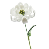 White Cosmos & Marigold-Inspired Handmade Glass Flower, Single Stem Forever Flower Gift White Cosmos & Marigold-Inspired Handmade Glass Flower, Single Stem Forever Flower Gift