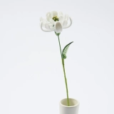 White Cosmos & Marigold-Inspired Handmade Glass Flower, Single Stem Forever Flower Gift (3)
