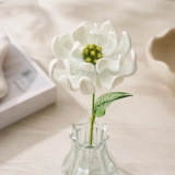 White Cosmos & Marigold-Inspired Handmade Glass Flower, Single Stem Forever Flower Gift (6) White Cosmos & Marigold-Inspired Handmade Glass Flower, Single Stem Forever Flower Gift (6)